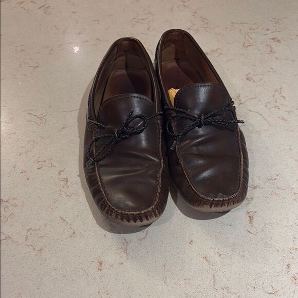 TOD’S Brown Leather Loafers SZ 7 - Picture 1 of 9